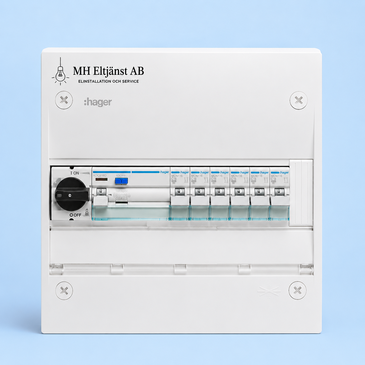 Paket Liten – Hager – installerad av MH Eltjänst AB